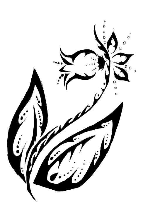 Flower Tribal Tattoo - flower tattoo