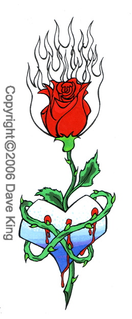 rose and heart tattoos designs. Heart Tattoo Designs