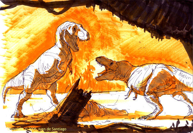 Tyrannosaurus markers by Red-Dilopho