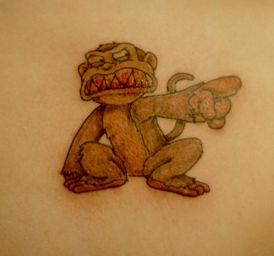 EVIL MONKEY - shoulder tattoo