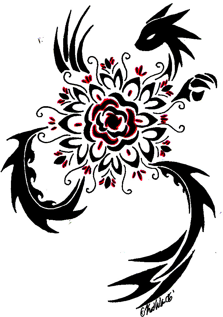 Dragon Tattoo | Flower Tattoo
