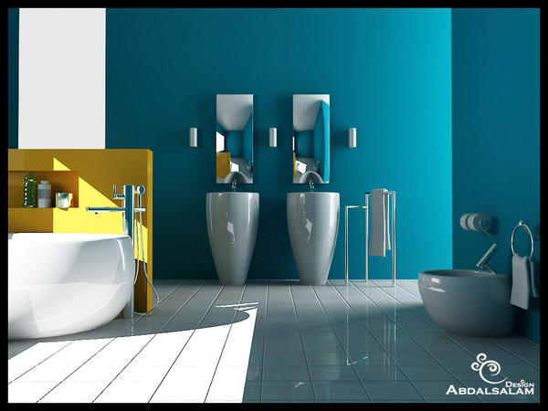Ванная на первом этаже Bath_room_design_by_AbdAlsalam