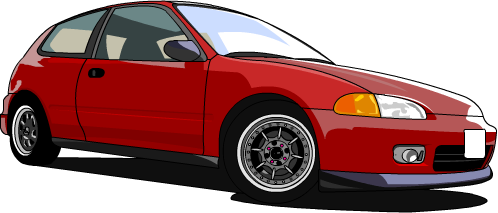 Honda civic hatchback cartoon #6