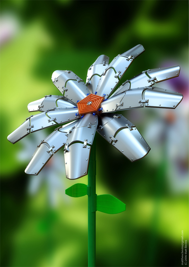 Mechanical Flower - Graphic Design Inspiration