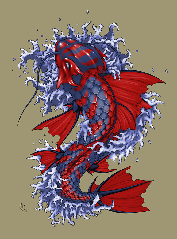 koi fish tattoo design. Koi Fish Tattoo by