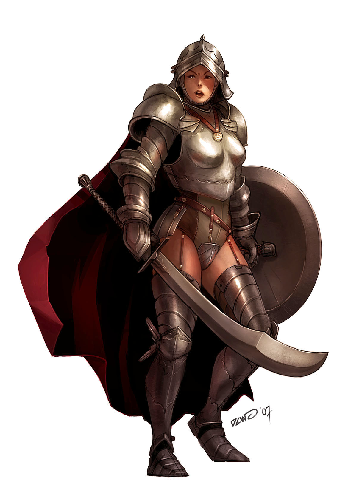 Female Knight by dcwj