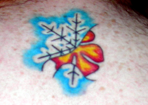 Snow and flower | Flower Tattoo