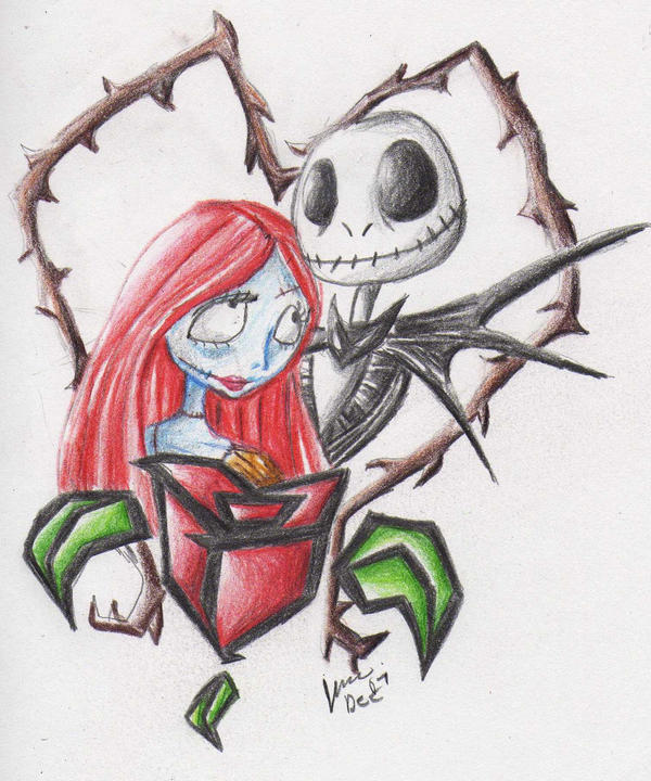 NIGHTMARE BEFORE CHRISTMAS TATTOOS jack and sally by ~Jini--Chan on 