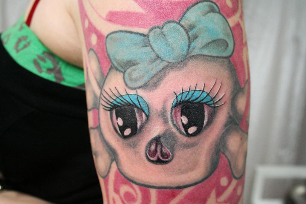Girly skull eyes Tattoo by 2FaceTattoo on deviantART