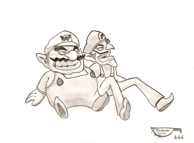 wario and waluigi coloring pages - photo #20