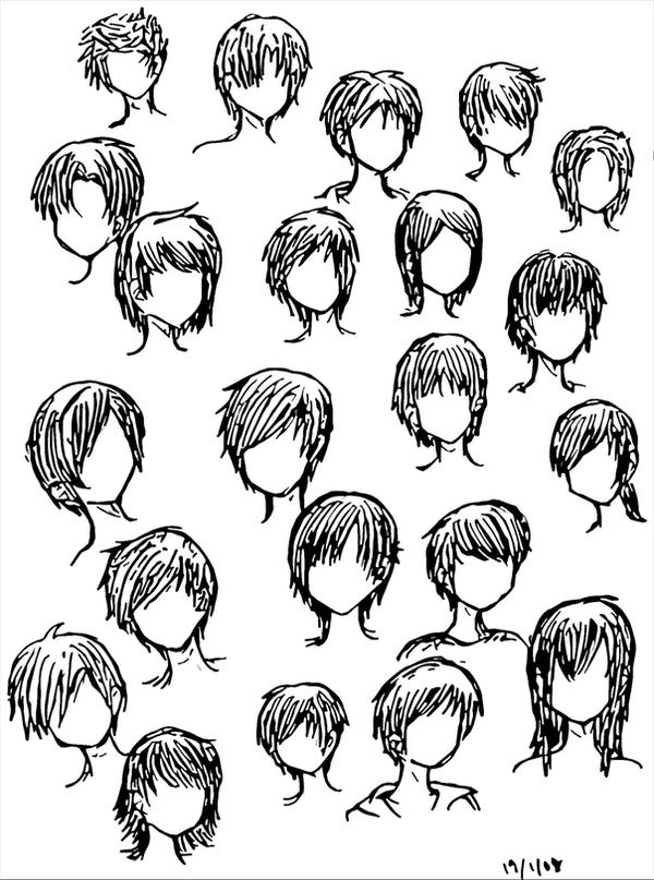 Anime+boy+hairstyles+drawings