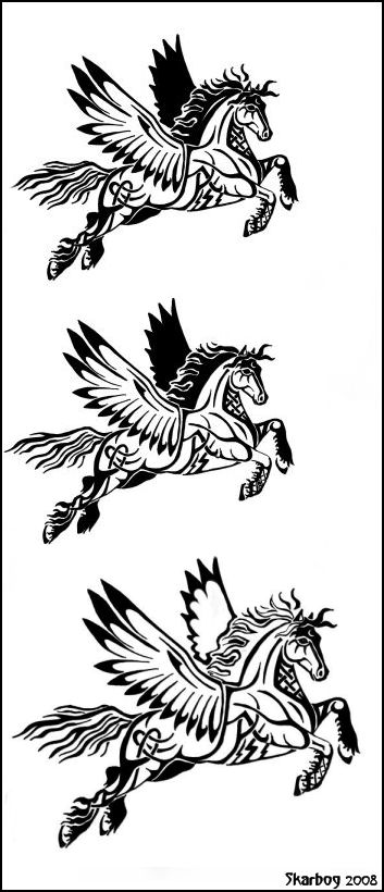 Pegasus tattoo design 1 by Skarbog on deviantART