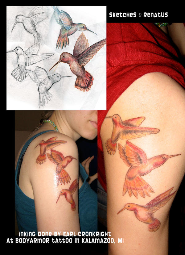 Tattoo - Hummingbirds by *Wrenatus on deviantART