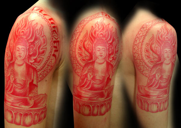 buddha tattoo. a uddha tattoo still in