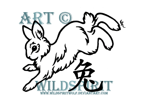 Rabbit And Kanji Tattoo by WildSpiritWolf on deviantART