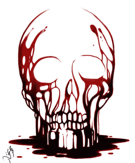 bloody skull clipart - photo #11