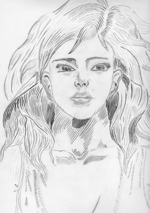 Woman Sketch based on Pepper by DanteV on deviantART