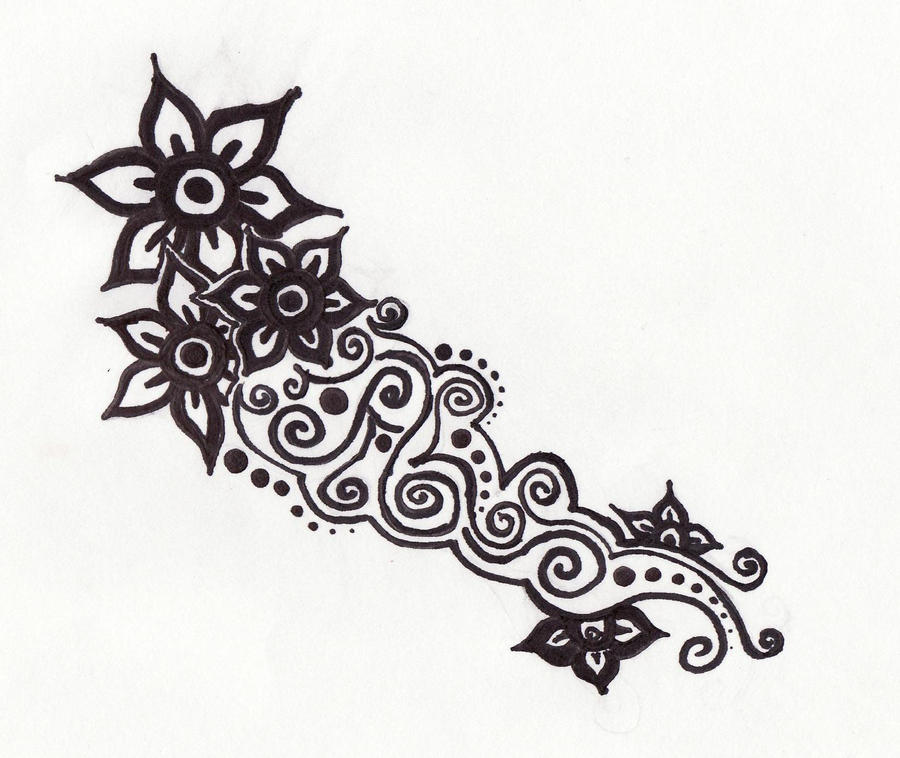 Flower Henna Ink | Flower Tattoo
