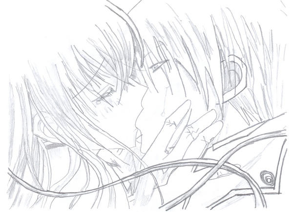 drawings of anime couples kissing. Anime Couple by