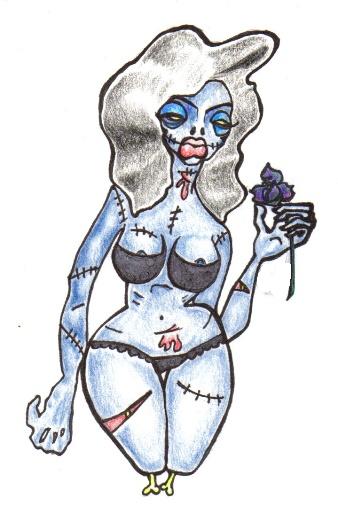 Zombie PinUp Girl Tattoo tattoo for girl