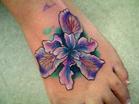 foot flower | Flower Tattoo