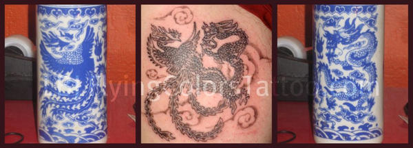 dragon phoenix tattoos. phoenix tattoos