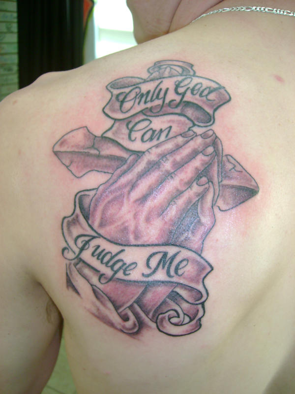 praying hand tattoochristian cross tattoo