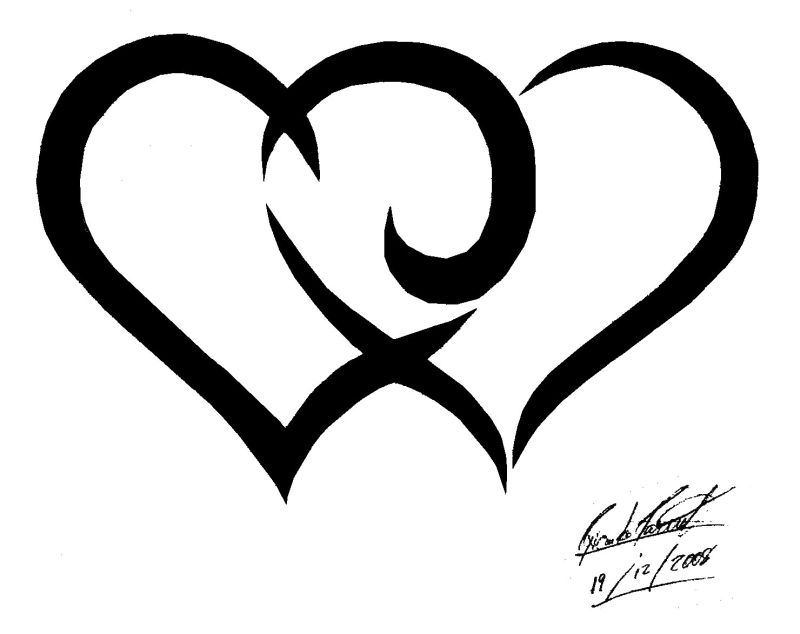 Tribal Hearts | Flower Tattoo