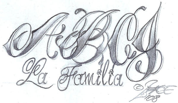tattoo letters design. Chicano Style Lettering design by *2Face-Tattoo on deviantART