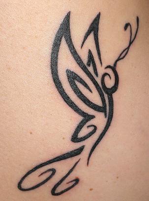 Tribal Tattoo Designs Butterfly black tattoo