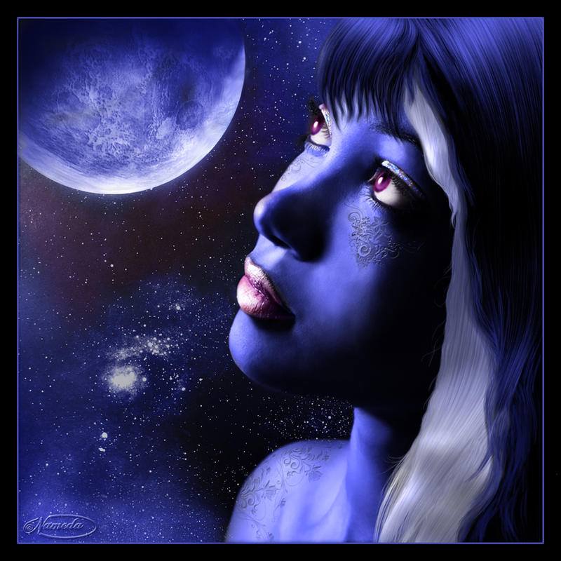 Blue Moon by Nameda by Lilyas