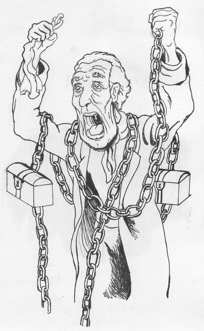 a christmas carol jacob marley coloring pages - photo #2