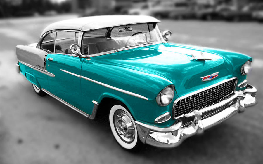 1955 Chevy Bel Air Blue Finish by cheesco92 on deviantART