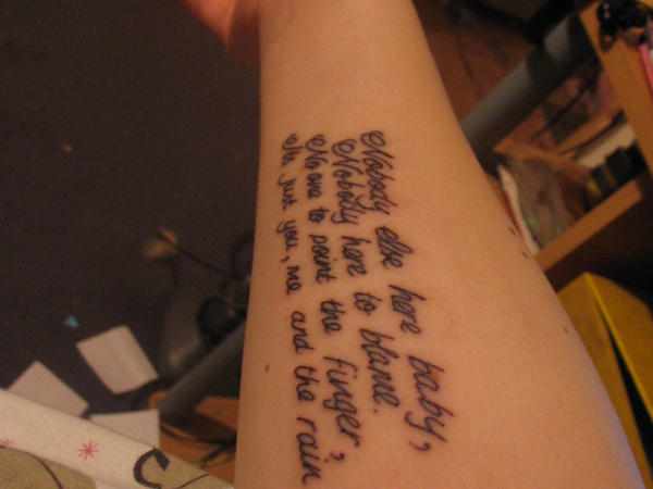 lyrics tattoo. U2 lyrics Tattoo by