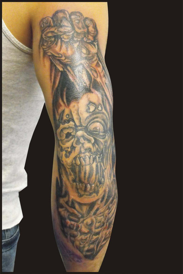 zombie elbow tattoo by zombiebe10u on deviantART