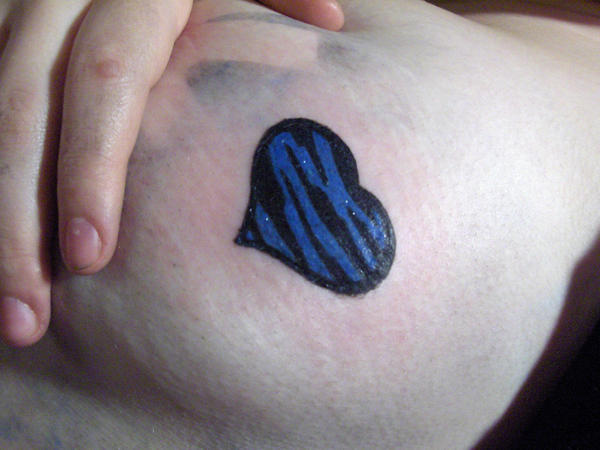 Blue Zebra Heart Tattoo by Dedly310 on deviantART