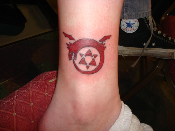 The ouroboros tattoo of the homonculi in FMA