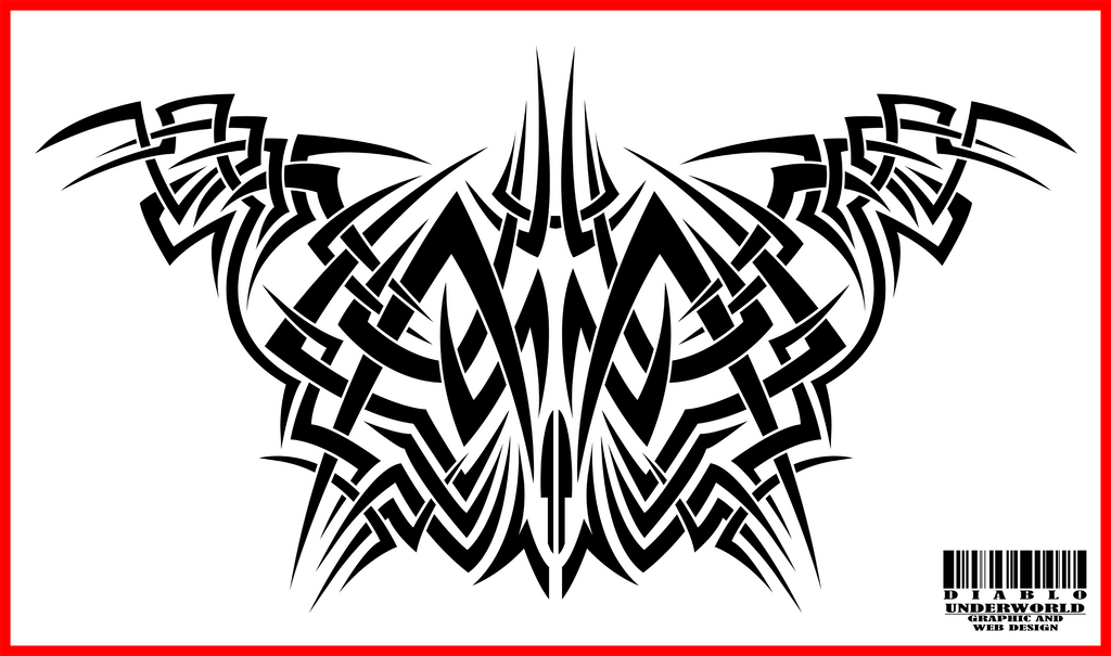 Chest and Shoulder Tribal 1 - chest tattoo