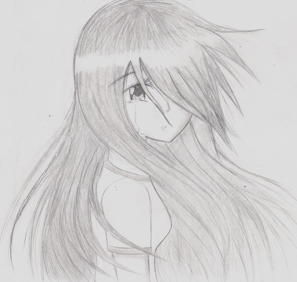 Sad anime girl by ~Kisa903 on