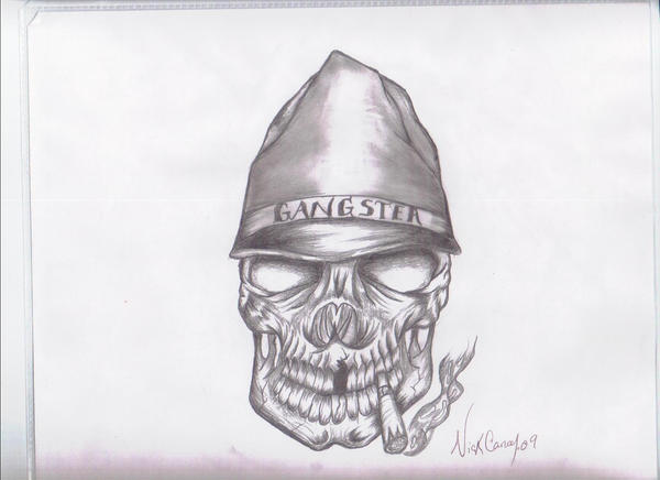 Gangsta Skull by INKCanoy on deviantART