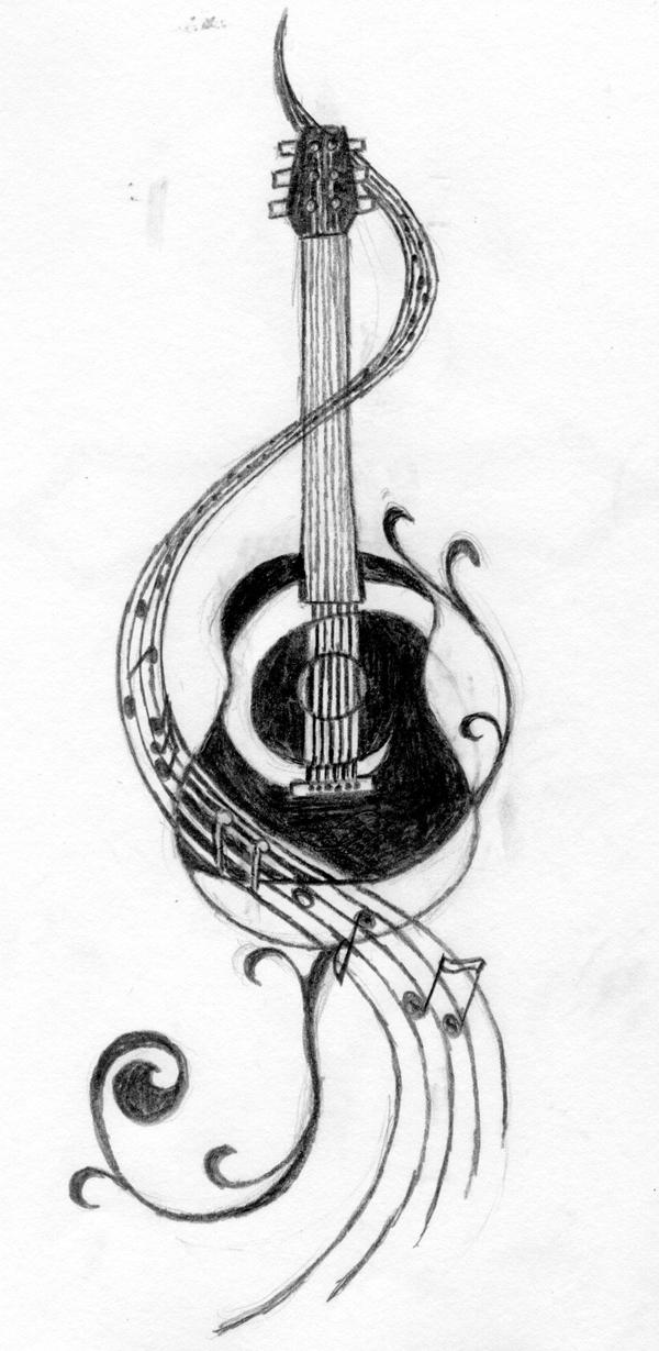 guitar music tatoo design by shobey1kanoby on deviantART