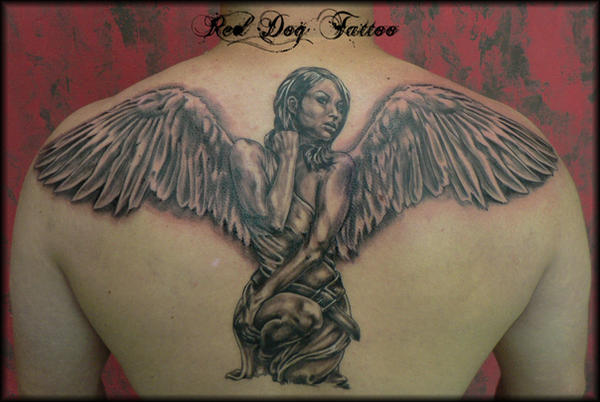 Angel Back Tattoo by Reddogtattoo on deviantART