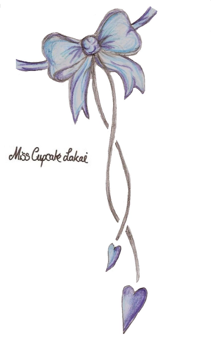 Blue Bow tattoo design by