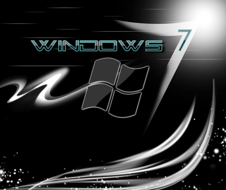 windows black wallpaper. Windows 7 Black Wallpaper by