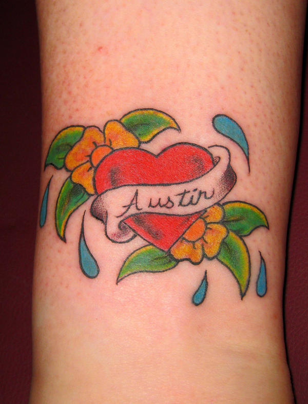 heart n flower | Flower Tattoo