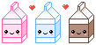 Cute Pixel Milks by kawaiipuff
