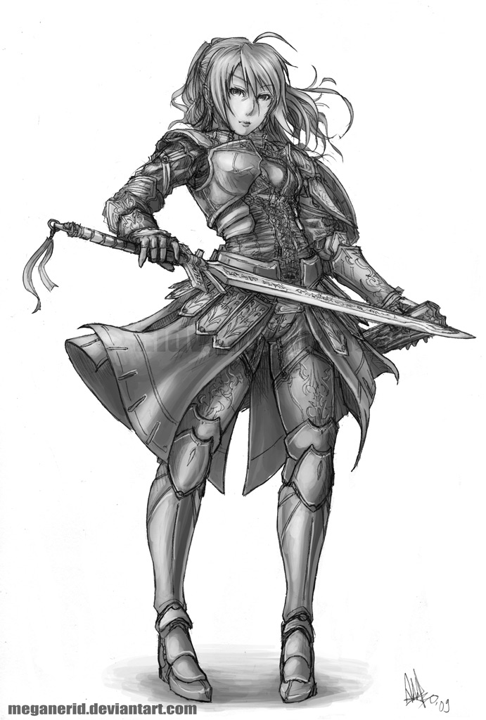 Female Warrior Fate by MeganeRid