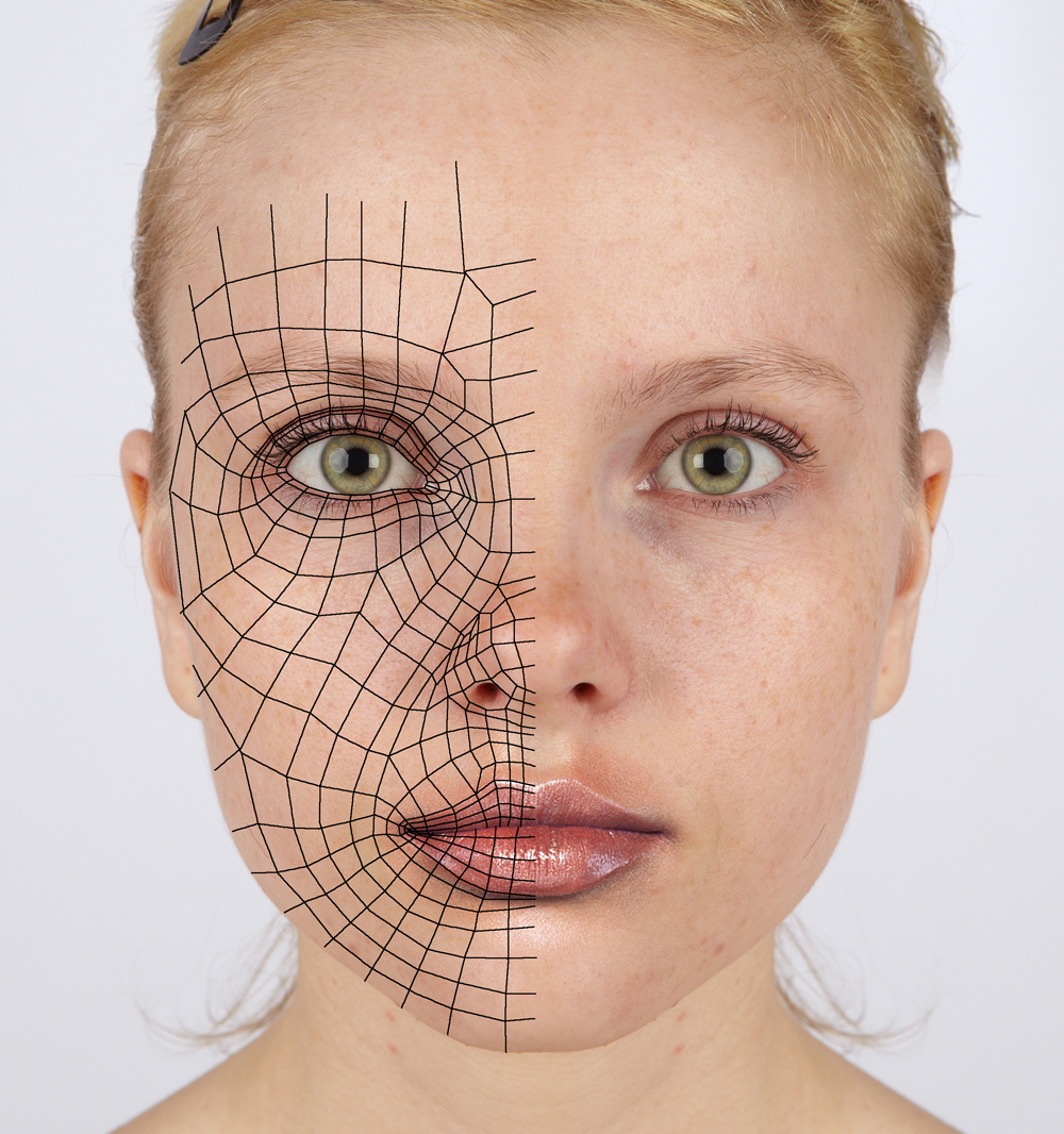 Example Face Wireframe Anatomy 3d Face Model Face Topology