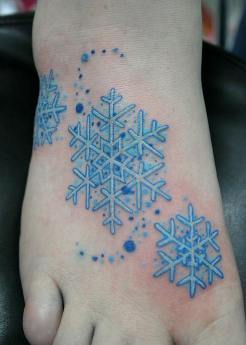 snowflake tattoo. Custom Snow Flake Tattoo by