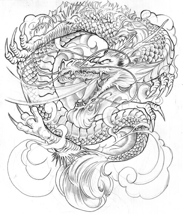 Japanese Dragon Tattoo Design. Just one more simple tattoo on my gallery :)
